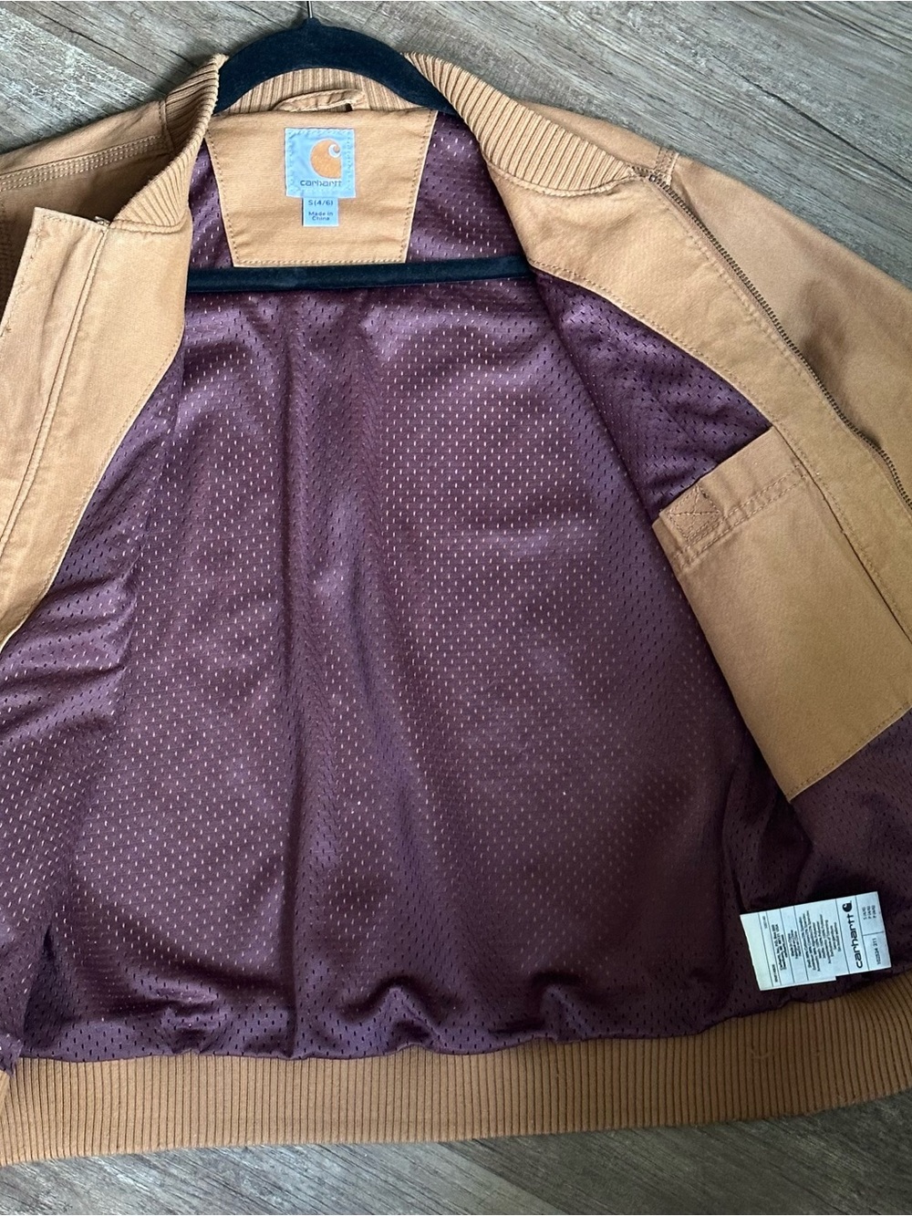 Women’s Small Carhartt Crawford Tan Workwear Bomber Jacket rugged flex fit - Picture 5 of 7